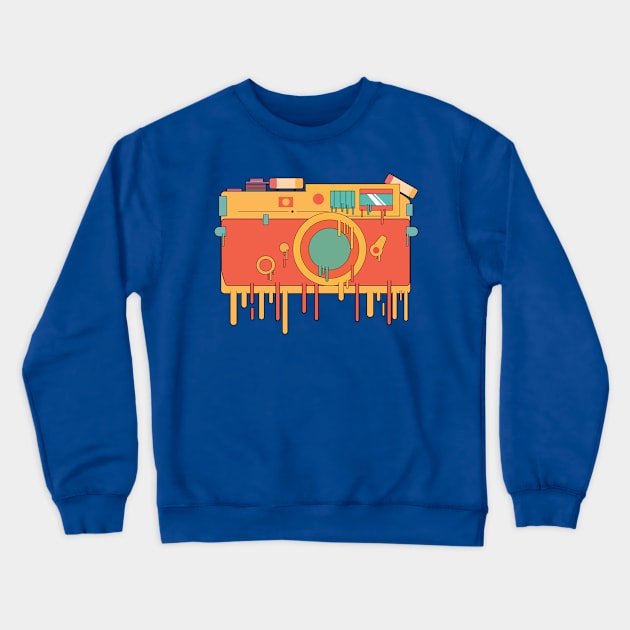 Melting Camera Crewneck Sweatshirt by CrissWild